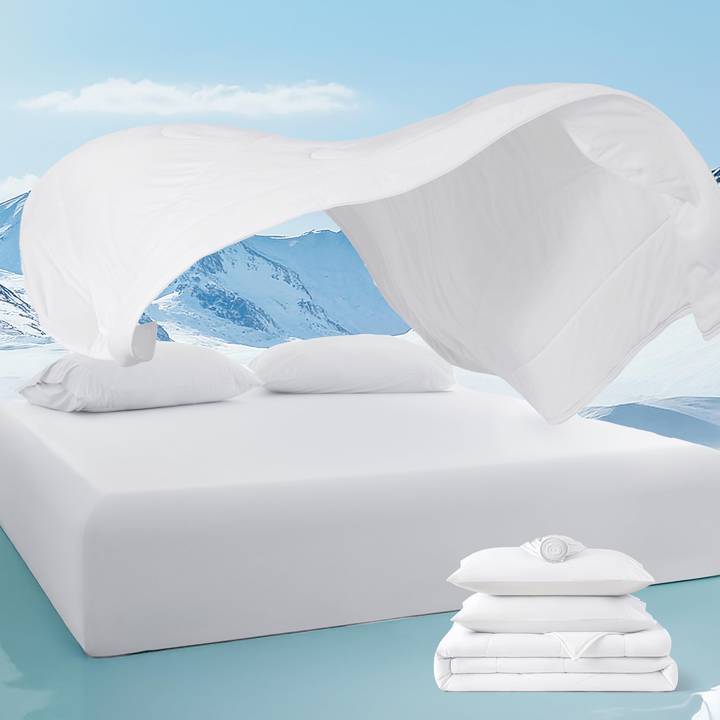 Amazon.com: Breescape Cooling Comforter Set - Ultra Comfort 4pcs